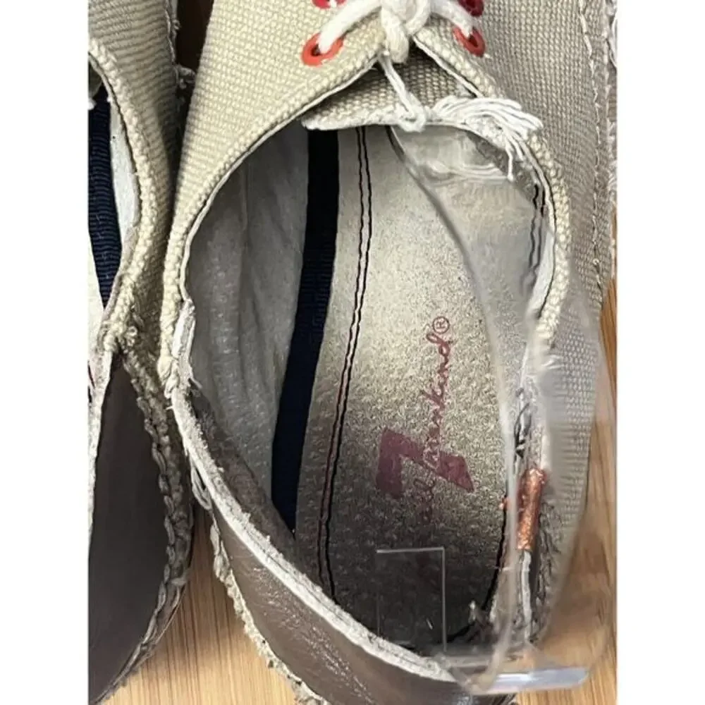 7 For All Mankind Men's size 9 Lace-Up Leather Casual‎ shoe tan leather accents